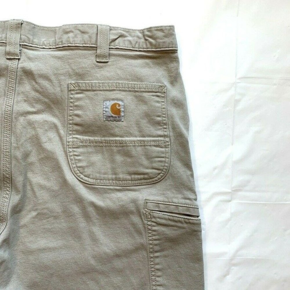 Carhartt Cargo‎ Shorts Mens 40 Canvas Relaxed Fit Stretch Utility Outdoor Khaki - Picture 7 of 12